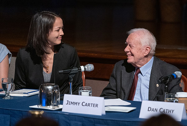 Christine Herman and President Jimmy Carter