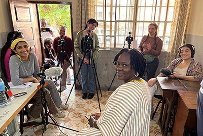 Students interviewing in Sierra Leone