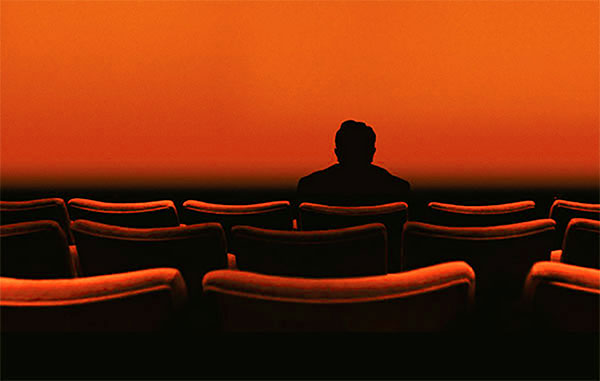 Ebert silhouette orange