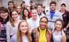 Illinois Lt. Gov. Juliana Stratton with students and staff